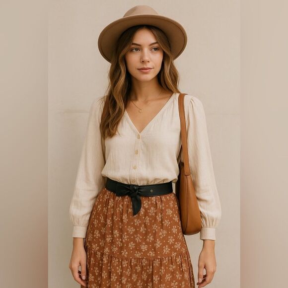 Nikki Jaffa Black Leather Belt w/ Knotted Detail & Snap Closure - Picture 8 of 8